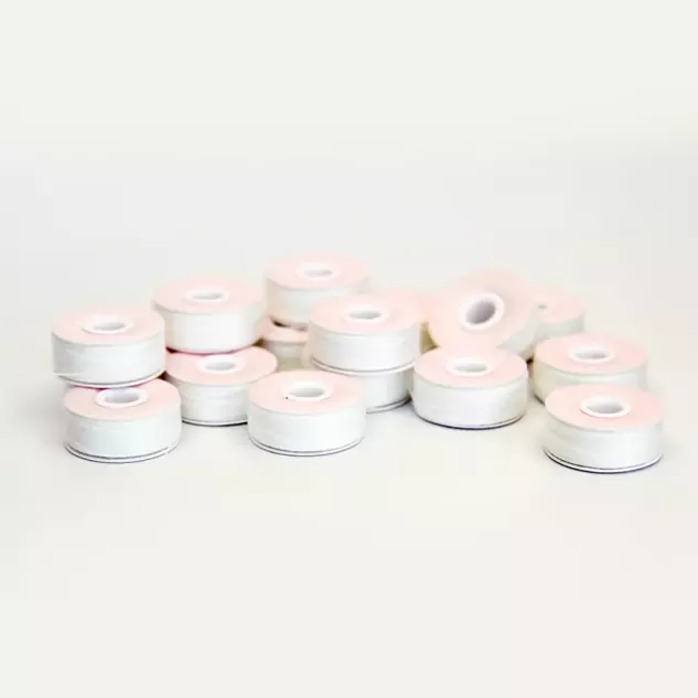 Pre-wound Bobbins Thread 75D/2 (ສົດໃສ ຫຼື ເຄິ່ງຈືດໆ)
